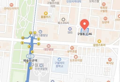 인천광역시 남동구 구월동 1146 마커스 제6층 제601호 오피스텔