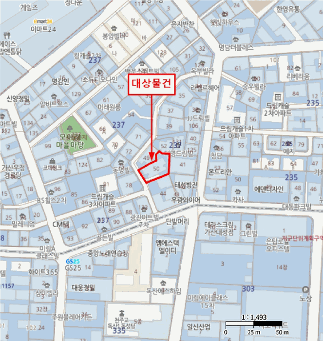 서울특별시 금천구 가산동 237-50 세교예지안7차  제2층 제203호