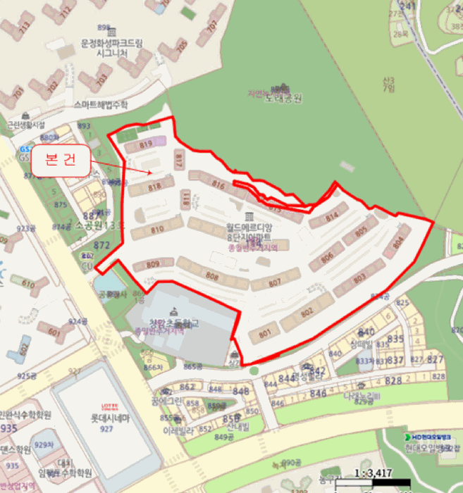 경기도 파주시 목동동 114-37 산내마을8단지 월드메르디앙 818동 4층401호