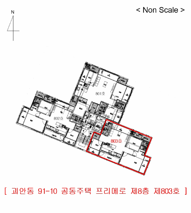 경기도 부천시 소사구 괴안동 91-10 괴안동 91-10 공동주택 프리메로  8층803호