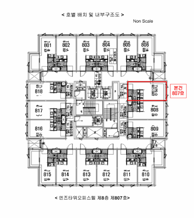 경기도 안산시 단원구 초지동 743 엔즈타워오피스텔  8층807호