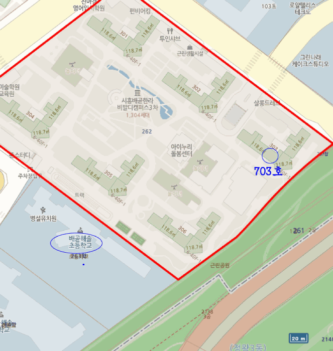 경기도 시흥시 배곧동 262 한라비발디캠퍼스3차 303동 7층703호