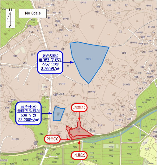 충청남도 홍성군 금마면 덕정리 525-9 외 2 필지