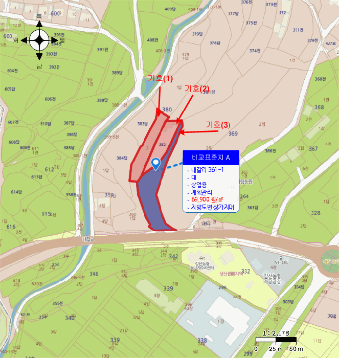 충청남도 홍성군 갈산면 내갈리 361-1 주1동 외 2 필지