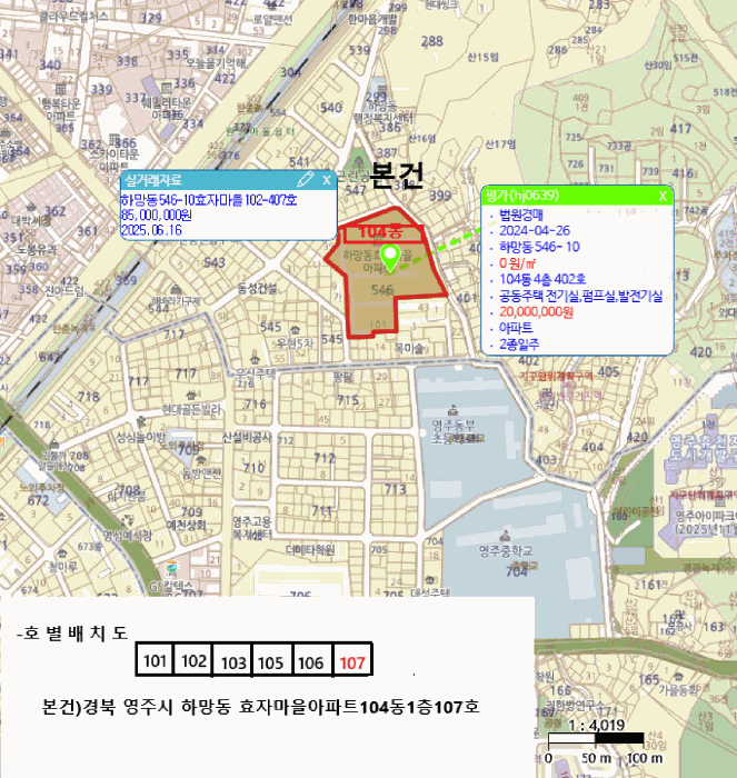 경상북도 영주시 하망동 546-10 효자마을아파트 104동 1층107호