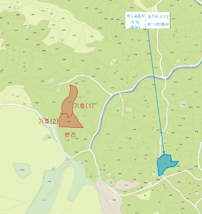 경상북도 상주시 공성면 도곡리 434 외 1 필지