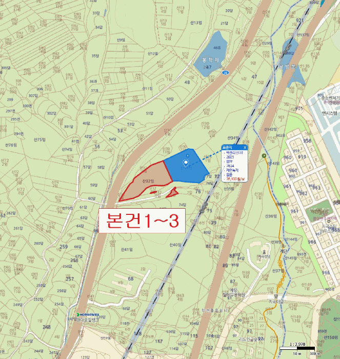 경상북도 포항시 남구 연일읍 학전리 산32