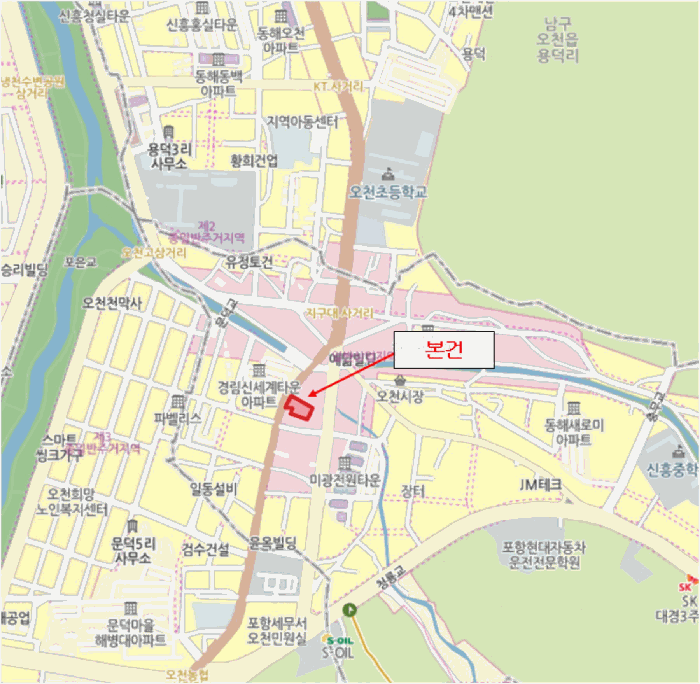 경상북도 포항시 남구 오천읍 세계리 857-14  4층406호