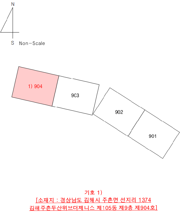 경상남도 김해시 주촌면 선지리 1374 김해주촌두산위브더제니스 105동 9층904호