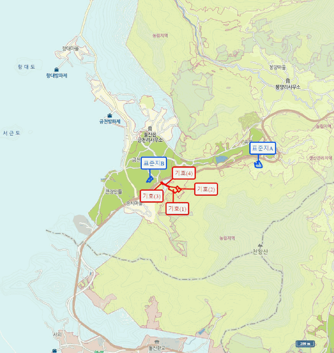 전라남도 여수시 돌산읍 금봉리 산561 외 3 필지